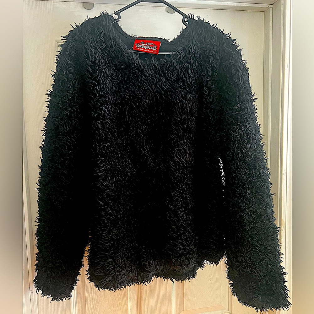 Vintage Unisex Lip Service XL fur pullover